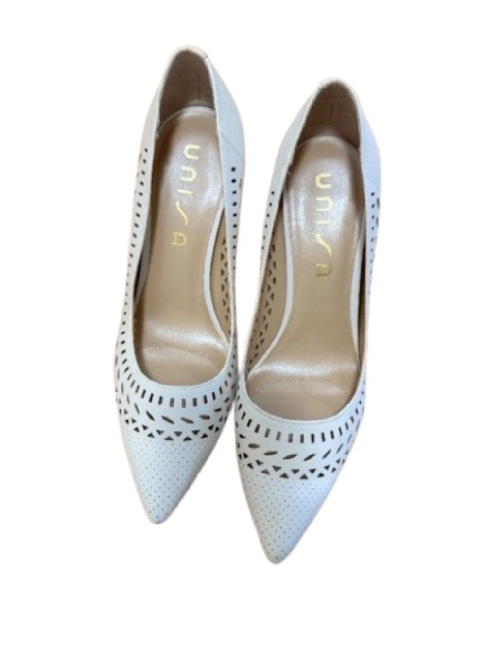 Unisa White Cutout Heels- Size 9.5